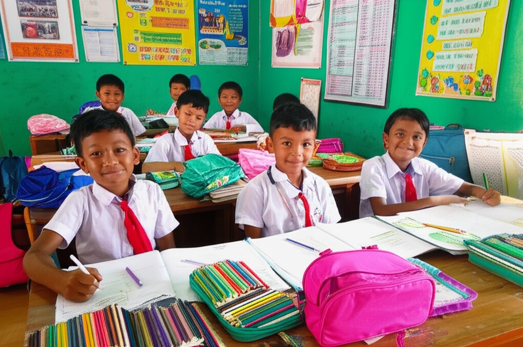 Students learning at Peduli Learning Center